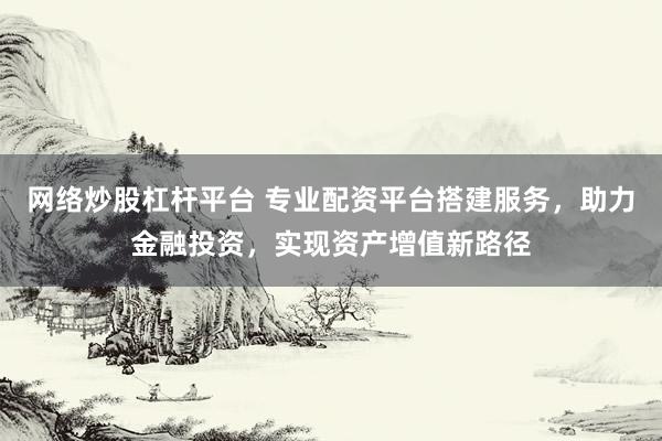 网络炒股杠杆平台 专业配资平台搭建服务，助力金融投资，实现资产增值新路径
