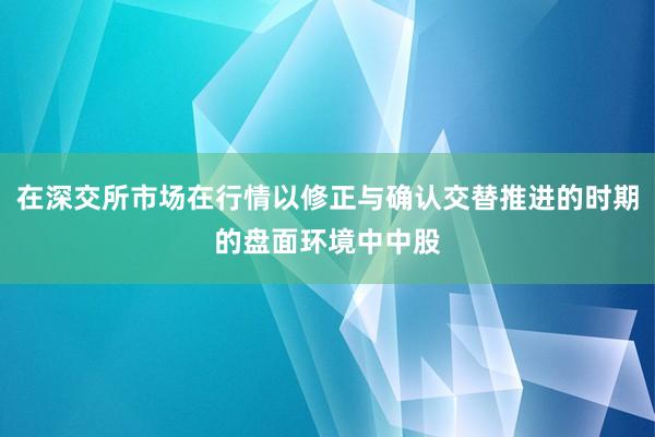 在深交所市场在行情以修正与确认交替推进的时期的盘面环境中中股