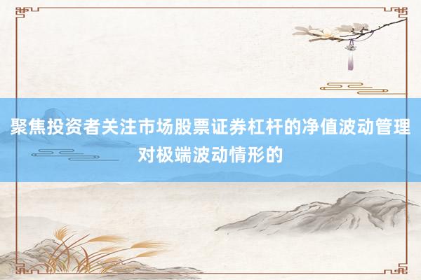 聚焦投资者关注市场股票证券杠杆的净值波动管理对极端波动情形的